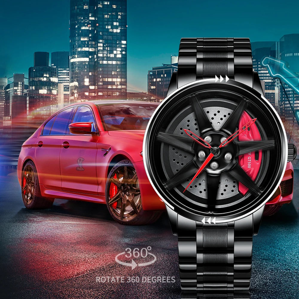 Car Wheel Men's Waterproof Luxury Watch