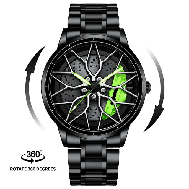 Car Wheel Men's Waterproof Luxury Watch