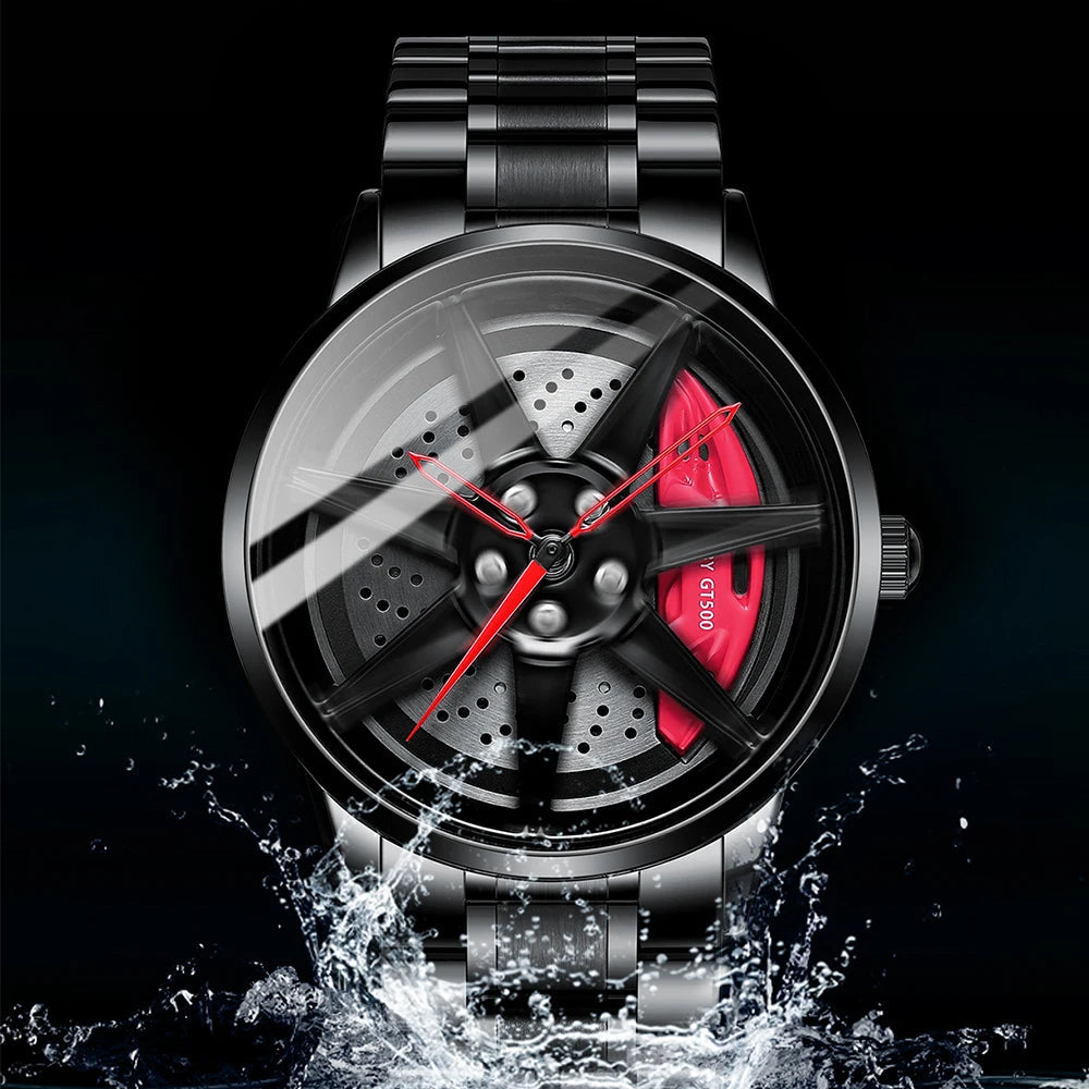 Car Wheel Men's Waterproof Luxury Watch